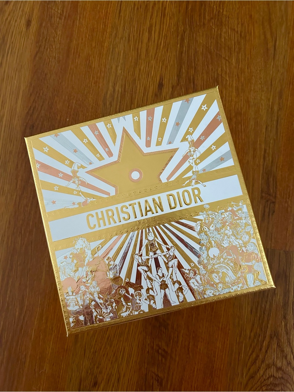Christian Dior Gold and White Holiday Gift Box